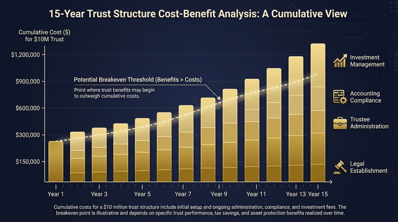 Trust Structure Cost-Benefit Analysis Over 15 Years