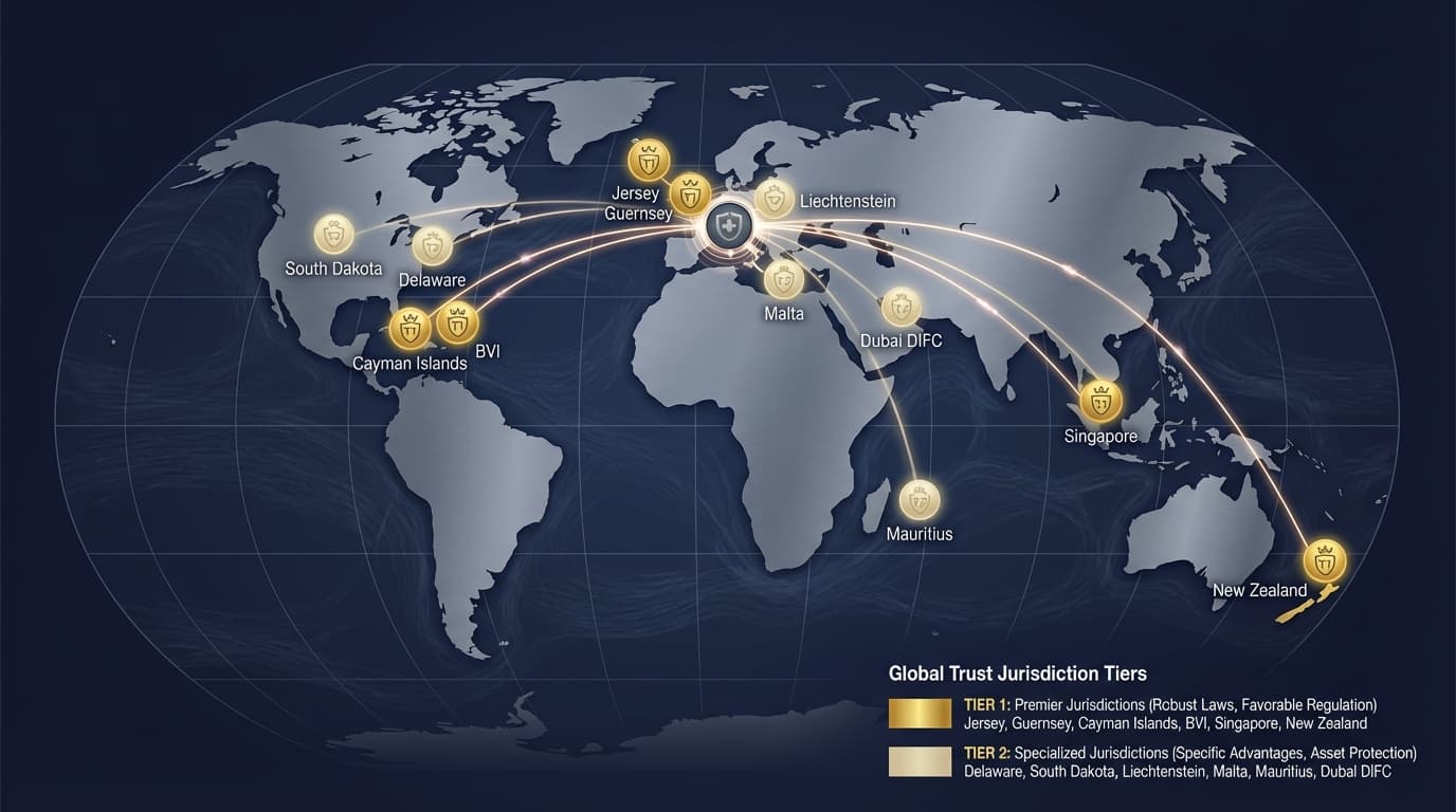 Global Trust Jurisdiction Selection Map